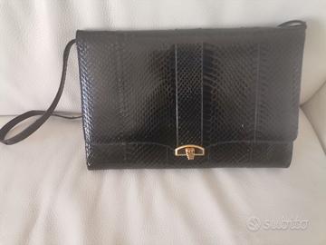 Borsa pitone nera Pierre Cardin 