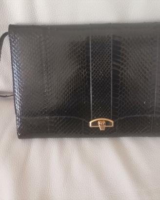 Borsa pitone nera Pierre Cardin 
