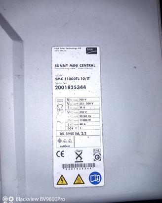 inverter solare Sunny mini central 11 kw