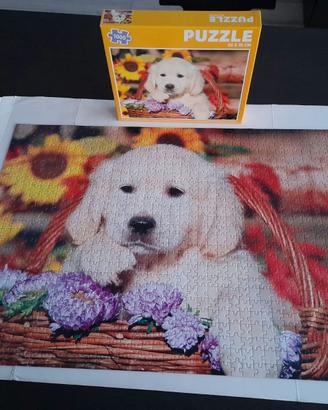 Puzzle 1000 pezzi "cane nel cesto"