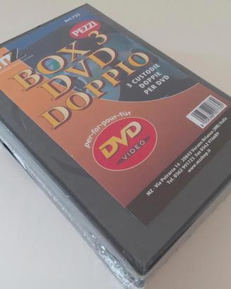 3 Custodie DVD doppie colore nero nuove