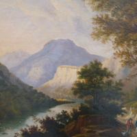 Quadro ad olio su tela metà 800  "paesaggio"