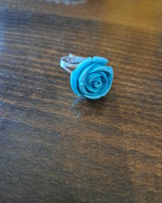 anello argento regolabile con turchese 