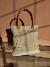 Borsa uncinetto filo cotone artigianale