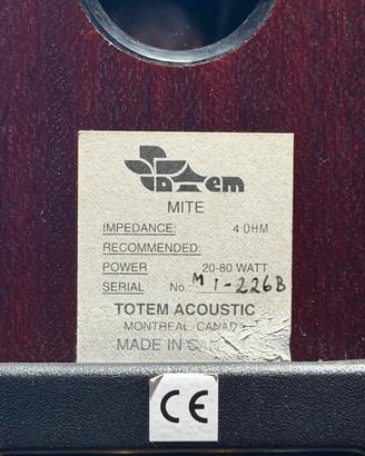 Totem Mite - Diffusori Hi-End - Made in Canada