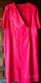 Abito donna elegante color corallo Tg. 48 comfort