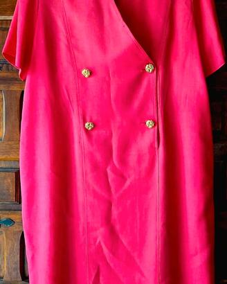 Abito donna elegante color corallo Tg. 48 comfort