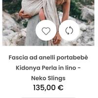fascia ad anelli porta bebè Neko Slings