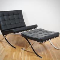 KNOLL Poltrona Barcelona NUOVA in pelle nera