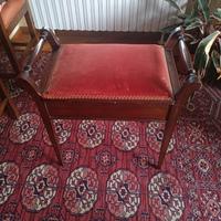 Panca Sgabello in noce con contenitore