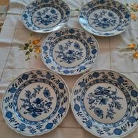 set piatti cipolla blu vintage 