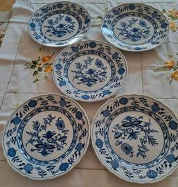 set piatti cipolla blu vintage 