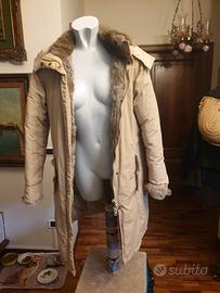 Parka Woolrich Donna L Vintage Made in USA Beige
