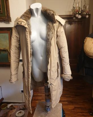 Parka Woolrich Donna L Vintage Made in USA Beige
