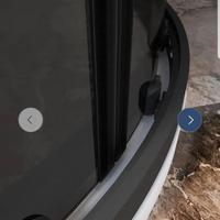 box doccia semicircolare nero fume ' 75× 75