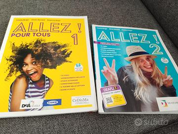 Libri di francese "allez 1 e 2" per la prima e sec