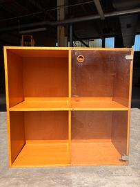 Libreria in legno con anta in vetro 103x100 cm