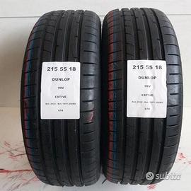 2 gomme 215 55 18 dunlop a674