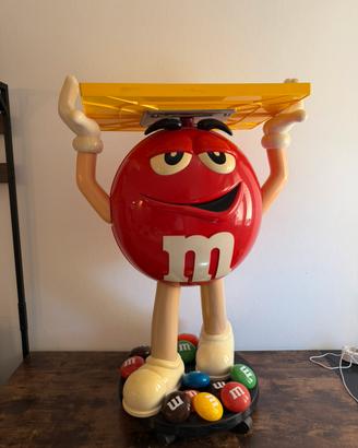 Espositore m&m’s rosso da terra con ruote
