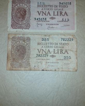 Banconote 1 lira Italia, serie 513, 355