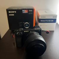Sony alpha 6500 + obiettivo Sigma 30mm