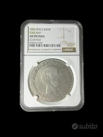 1856 Toscana Francescone 10 Paoli Leopoldo II NGC
