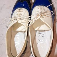 Scarpe con lacci laccate di pelle  donna tg 39