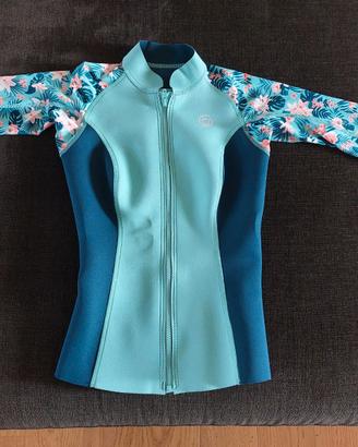 Top termico neoprene snorkeling 500 donna/bambina