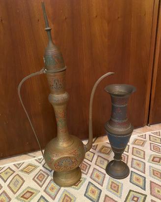 Coppia Vintage in Ottone Inciso a Mano –