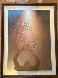Quadro in rilievo “Cristo con corona di spine”