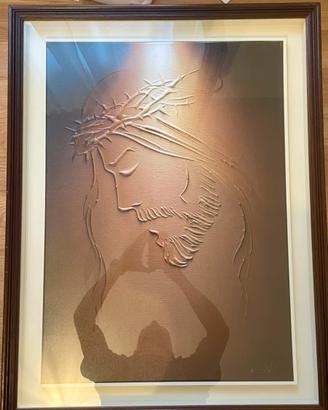 Quadro in rilievo “Cristo con corona di spine”