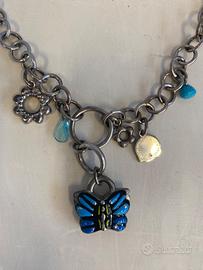 Collana marca Braccialini con farfalla