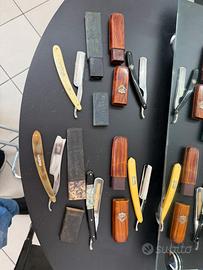 Vari rasoi mano libera da barbiere vintage
