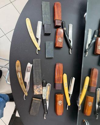 Vari rasoi mano libera da barbiere vintage