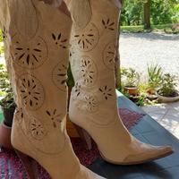 Stivali estivi in vera pelle n.40