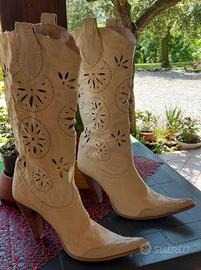 Stivali estivi in vera pelle n.40