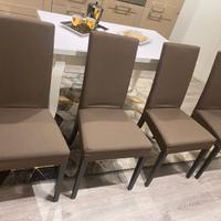 SEDIE SCAVOLINI TESSUTO CAFFE'