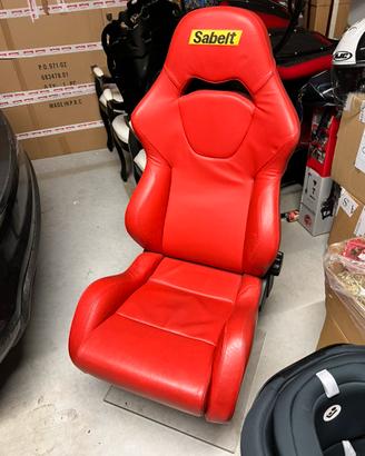 Sedile sportivo Sabelt originale in pelle