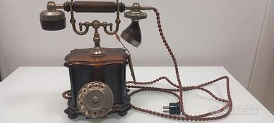 TELEFONO VINTAGE DA TAVOLO TELCER TELEFONIA GOLD 