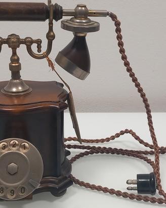 TELEFONO VINTAGE DA TAVOLO TELCER TELEFONIA GOLD 