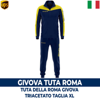 Tuta Givova Roma Triacetato XL - Blu/Giallo