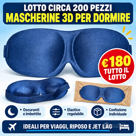 Lotto 200 mascherine 3D per dormire nuove