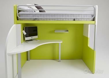 Letto a soppalco con scrivania,marca:Doimo