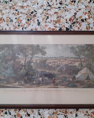 Quadro riproduzione stampa d'epoca con cornice