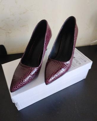 Décolleté Bordeaux Effetto Coccodrillo nr.39 Nuove