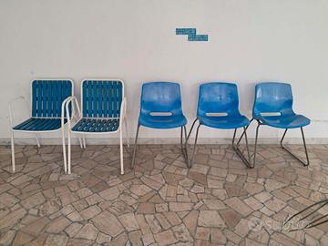 5 sedie da giardino