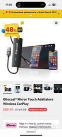 Ottocast® Mirror Touch Adattatore Wireless CarPlay