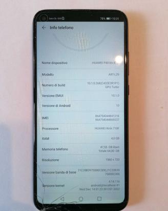 Smartphone Huawei p40 lite