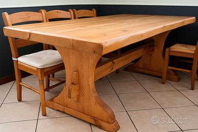 Tavolo in Legno Massello 220×84 – Artigianale