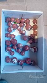 Pomello Marmo Rosso e Bianco - rotondo